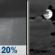 Sunday Night: Slight Chance Rain Showers then Mostly Cloudy